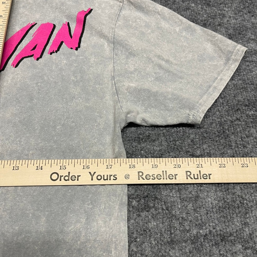Dennis Rodman Shirt Womens Medium Acid Wash Grey Pink Hair NBA Streetwear Tee - Picture 8 of 9